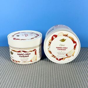 LOT‎ 2 Dove Holiday Treats Limited Edition Apple Cider Caramel Body Scrub 10.5oz